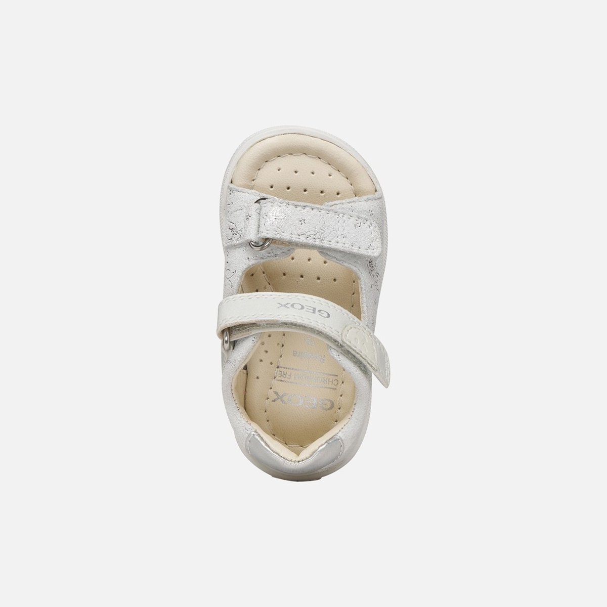 Sandales  B SANDAL MACCHIA GIR blanc cassé/argent, GEOX