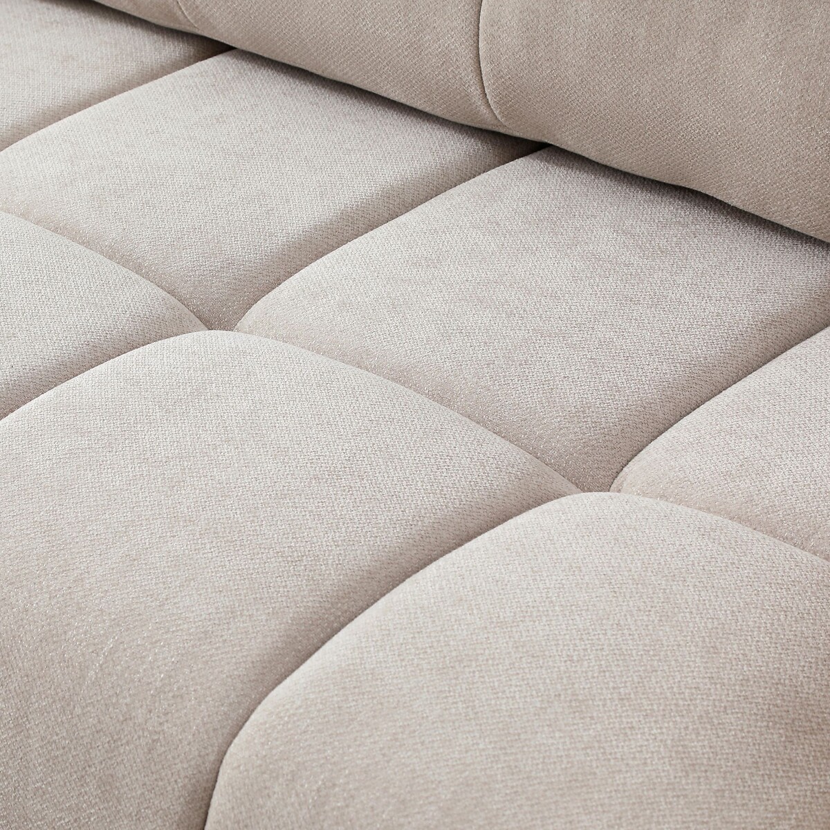 Maren Chenille Quilted Corner Sofabed light taupe, ÉDITÉ