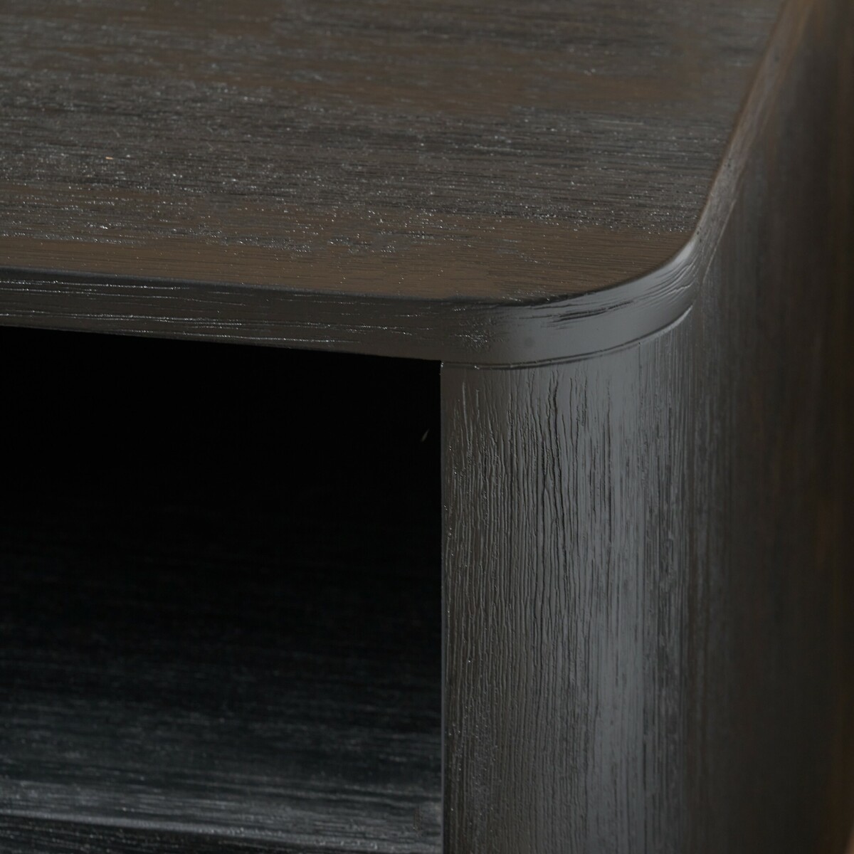 Fenix Acacia Rattan Bedside Table black/natural, ÉDITÉ