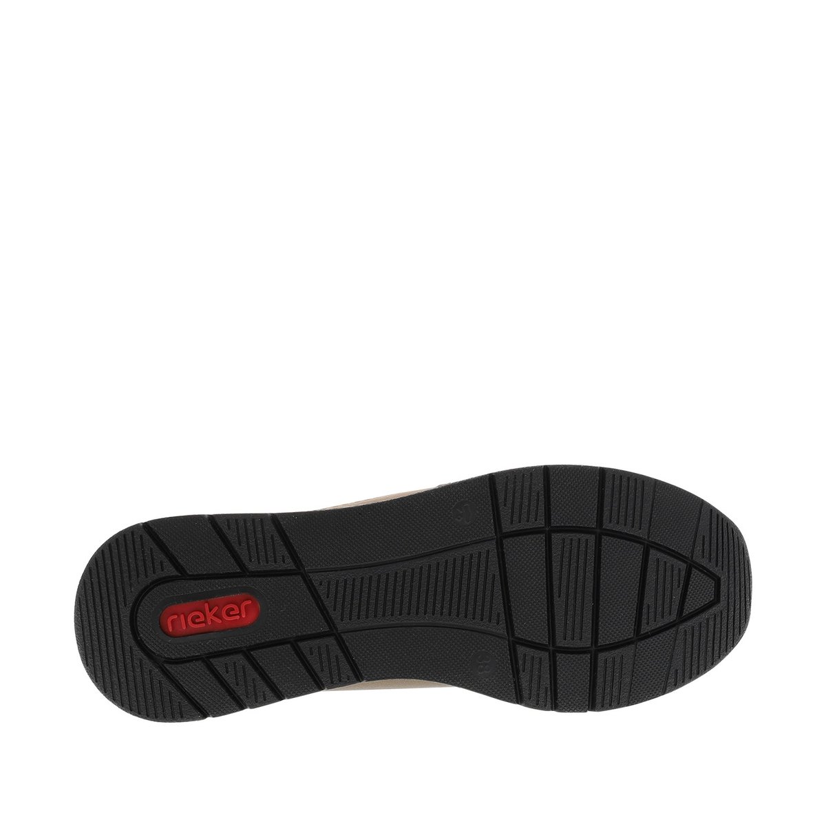 Baskets running bronze à talon plat avec des lacets et un zip latéral marron, RIEKER