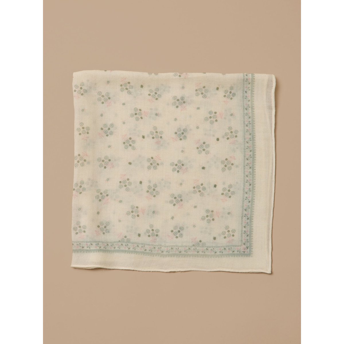 Foulard imprimé en laine ecru, CYRILLUS