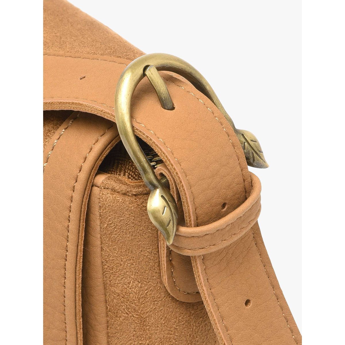 Sac bandoulière Ellebore camel, WOOMEN