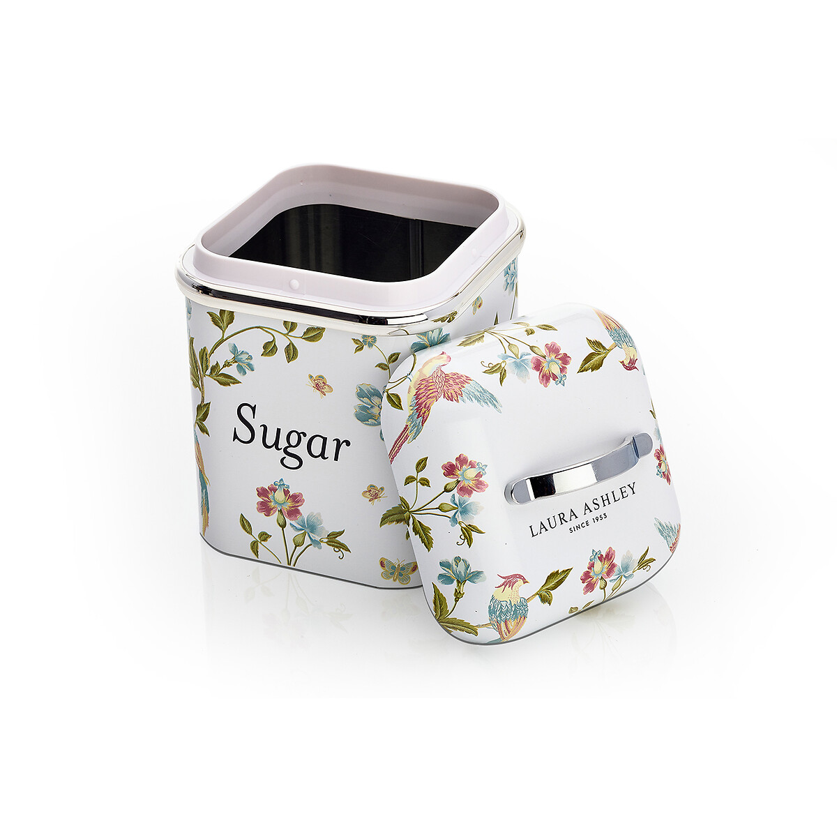 Set of 3 Laura Ashley Kitchen Storage Canisters white, LAURA ASHLEY