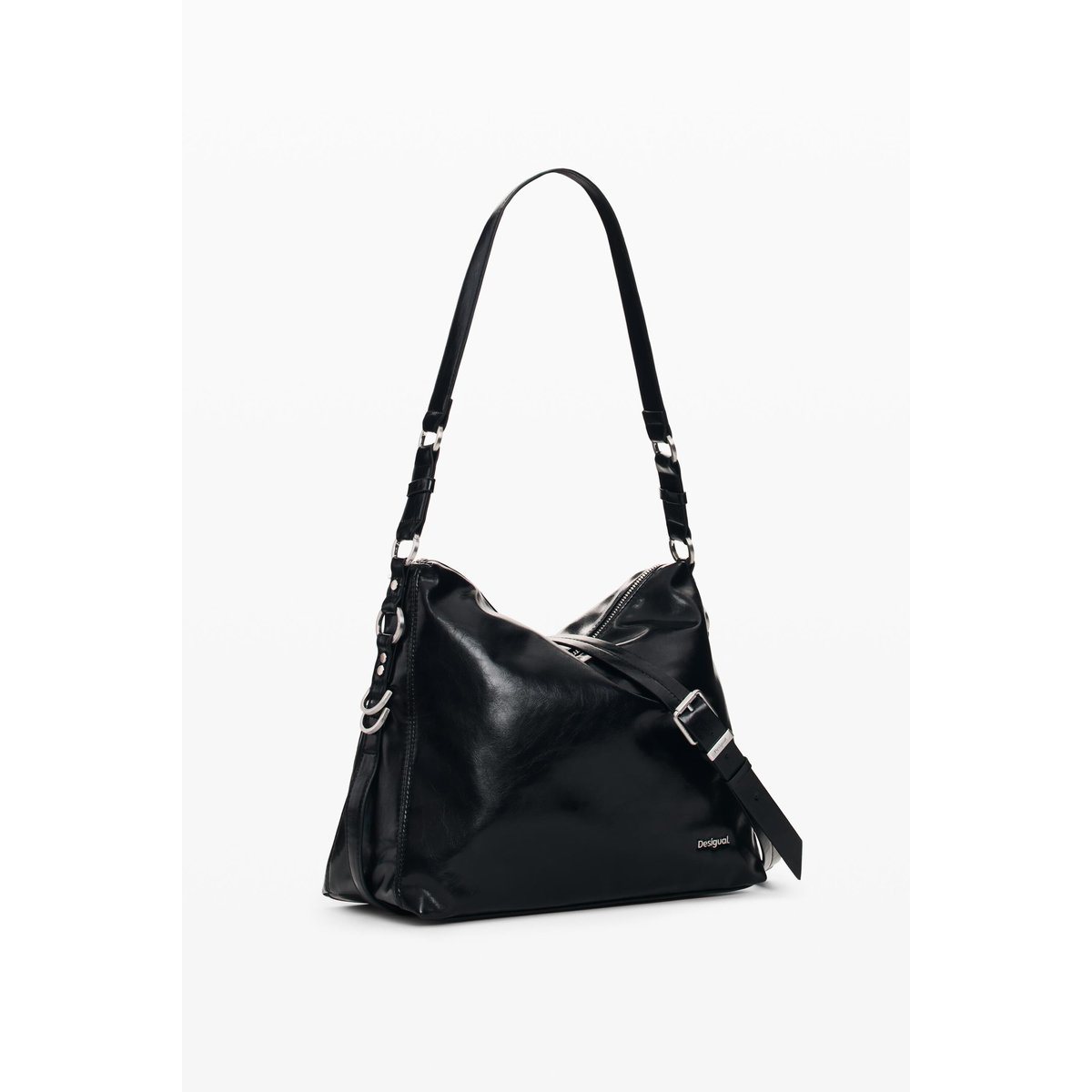Sac épaule moyen noir, DESIGUAL