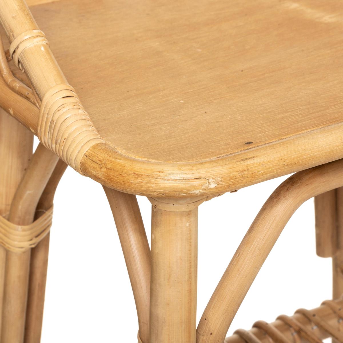 Table de chevet enfant en rotin COLETTE beige, ATMOSPHERA FOR KIDS