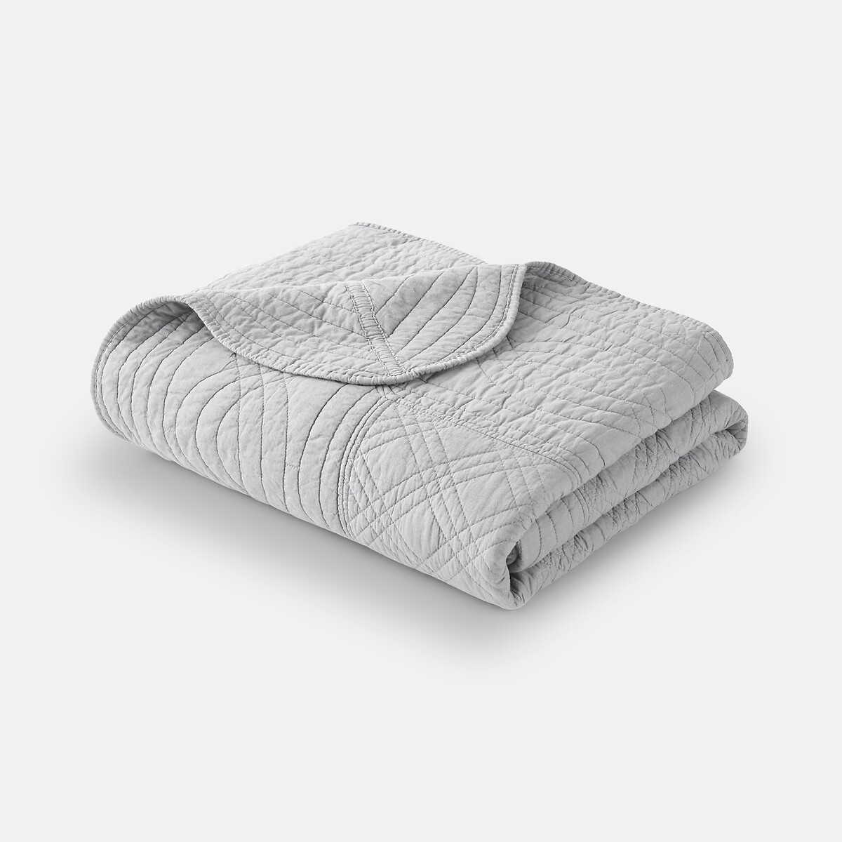 Boutis matelassé coton, Scenario gris perle, LA REDOUTE INTERIEURS