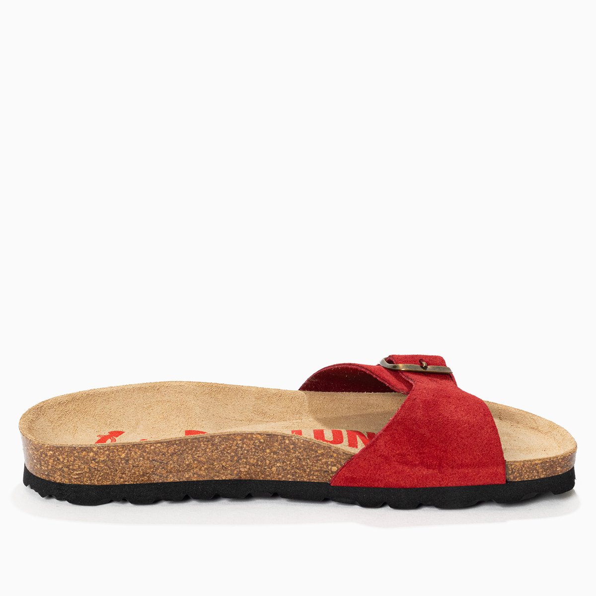 Sandales en cuir suédé ZEPHYR rouge, BAYTON