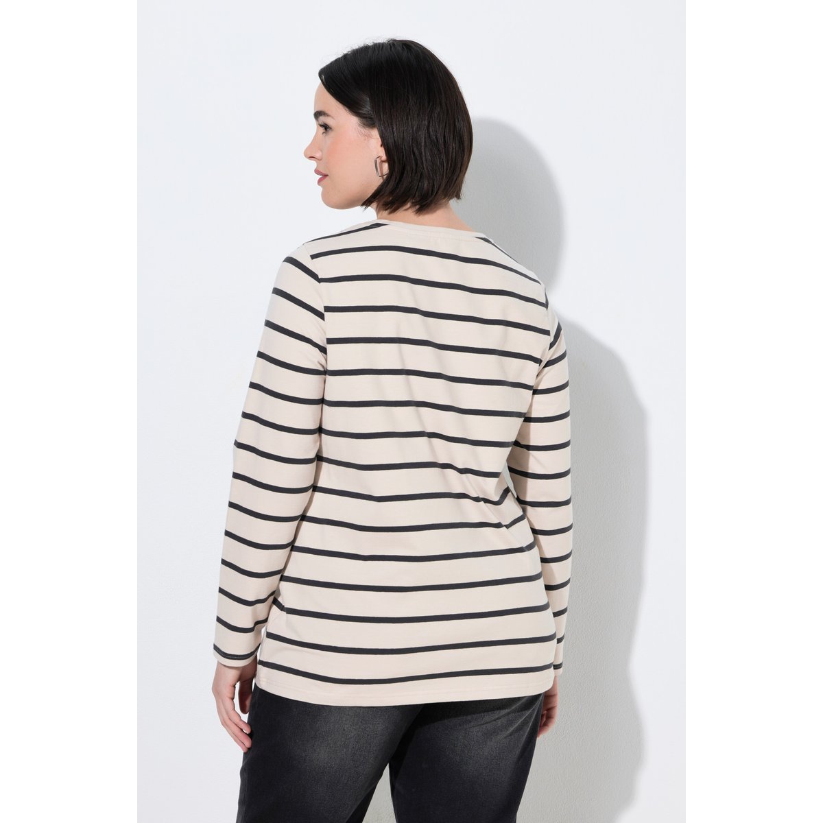 T-shirt rayé, coupe Classic Fit champagne clair, ULLA POPKEN