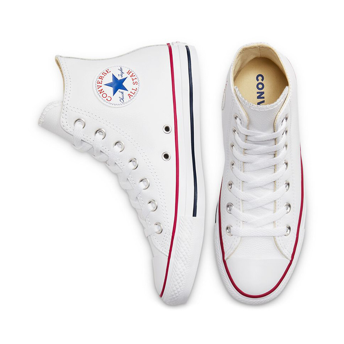 Chuck Taylor All Star Hi, Leder weiss, CONVERSE