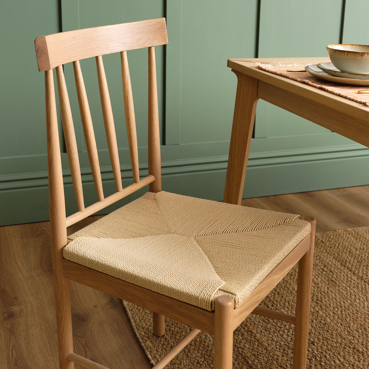 Ende Shaker-Style Oak Wood Spindle Back Dining Chairs (Set of 2) natural, ÉDITÉ