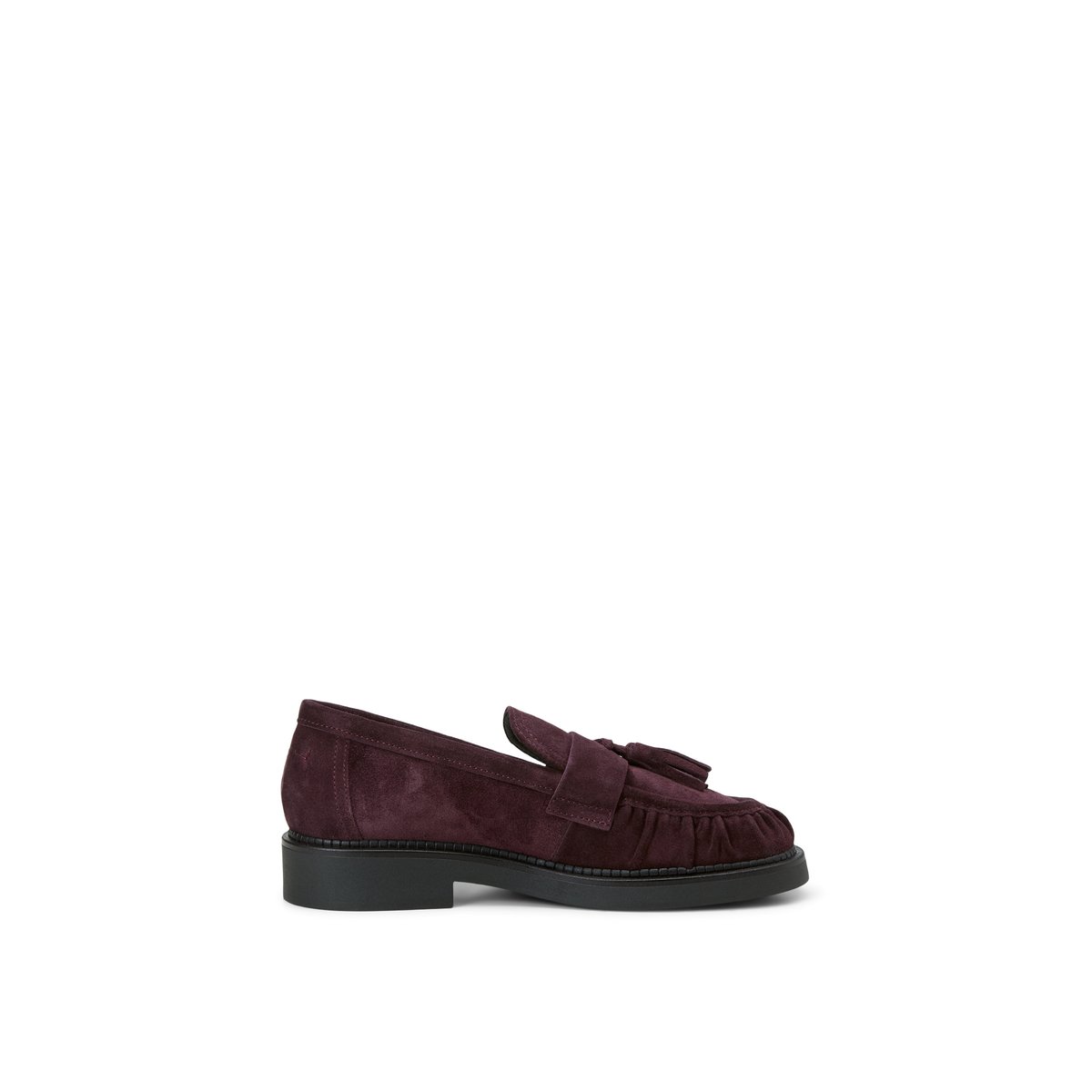 Mocassins modèle Erin en cuir velours huilé rouge fonce, MARC O'POLO