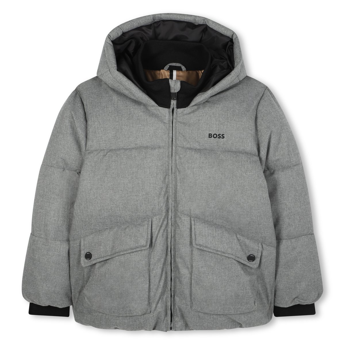 Veste à capuche gris chine, BOSS KIDSWEAR