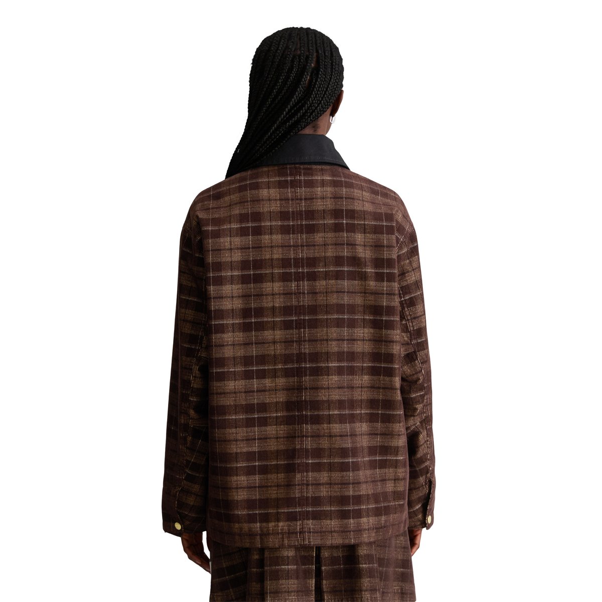 Veste de ferme en velours côtelé à carreaux, coupe régulière en pur coton biologique marron, MARC O’POLO DENIM