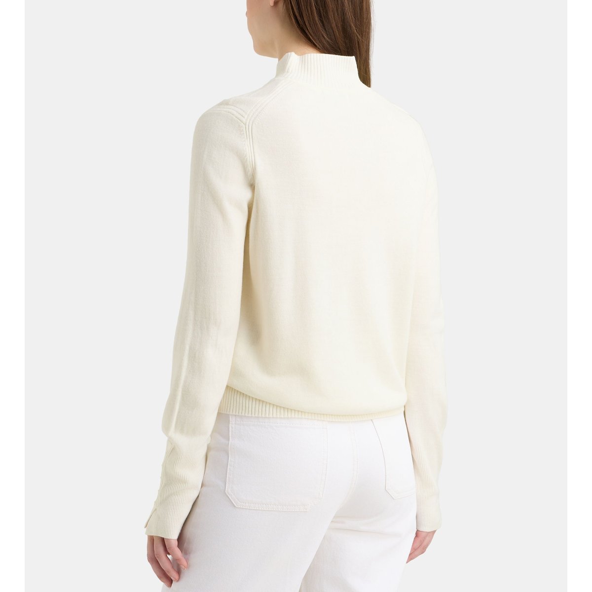 Pull droit flore cm écru, GALERIES LAFAYETTE