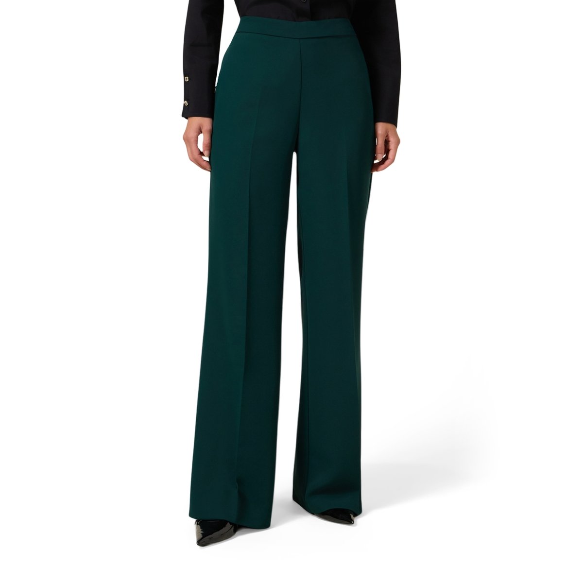 Pantalon palazzo vert, OLTRE