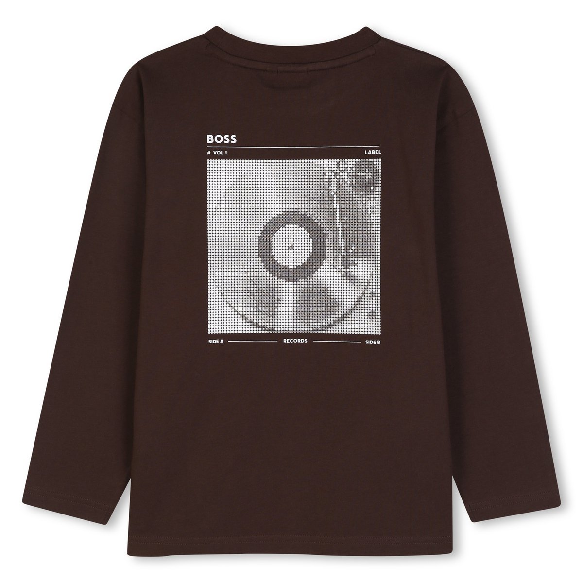 Tee-shirt manches longues tourbe, BOSS KIDSWEAR