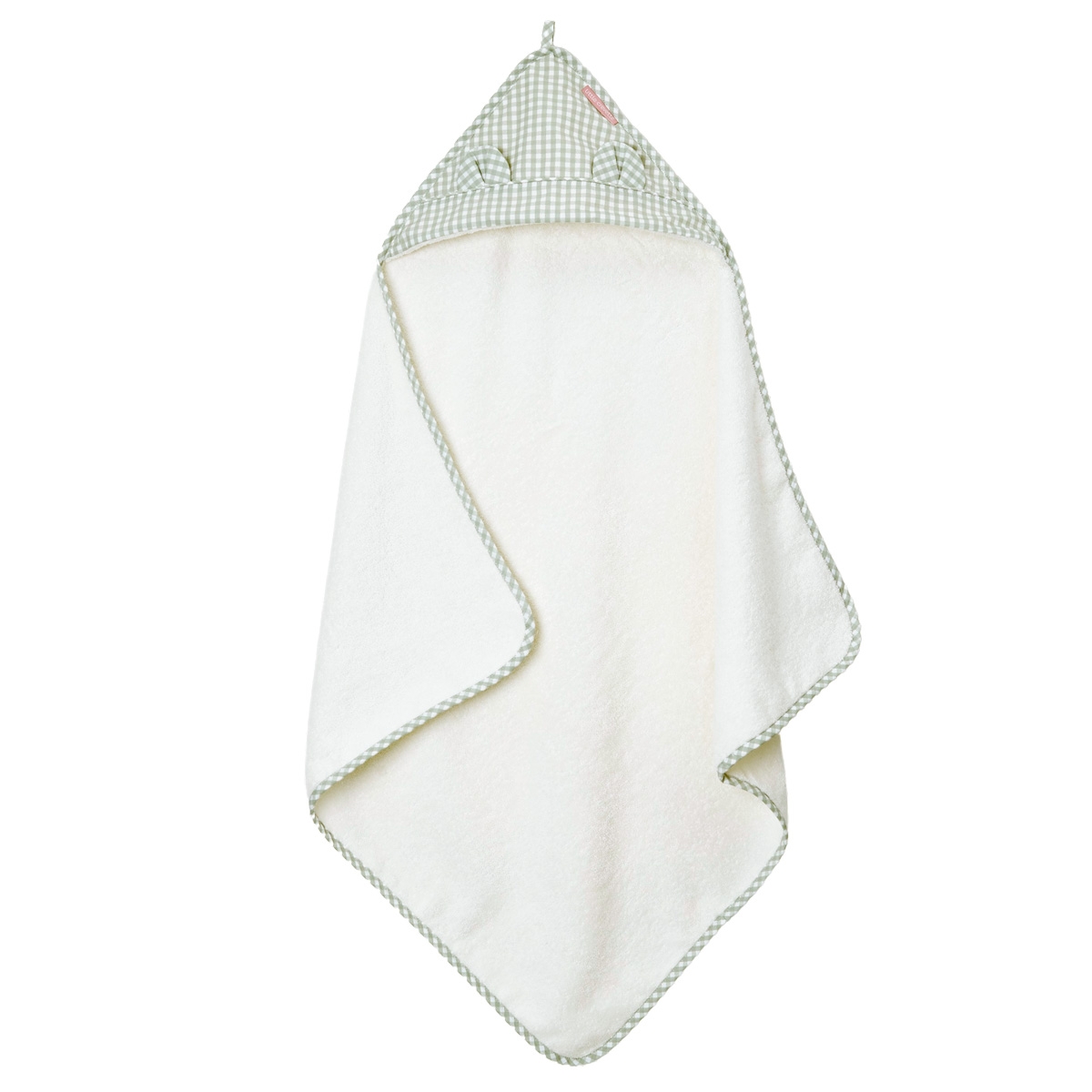Cape de bain coton bio OLIVE vert, LITTLE CREVETTE