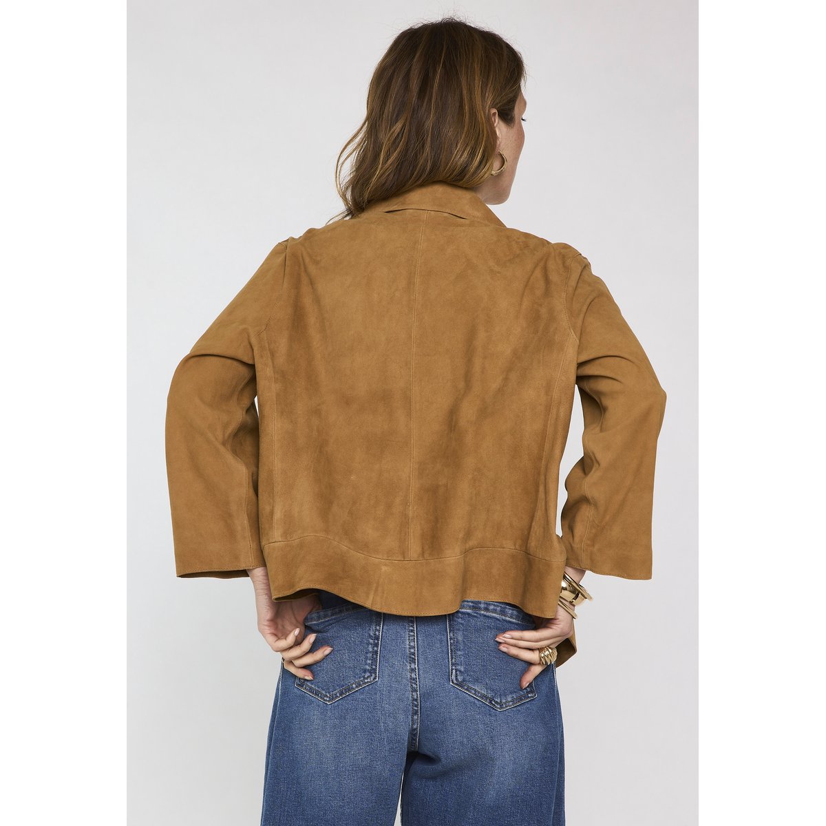 Chemise à manches 3/4 en cuir CLARA ocre, Maison 123