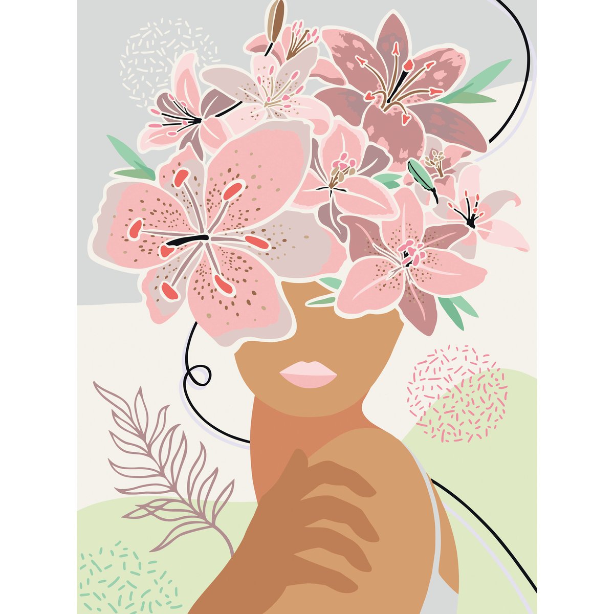 Creart - 30x40 cm - flowers on my mind multicolore, RAVENSBURGER