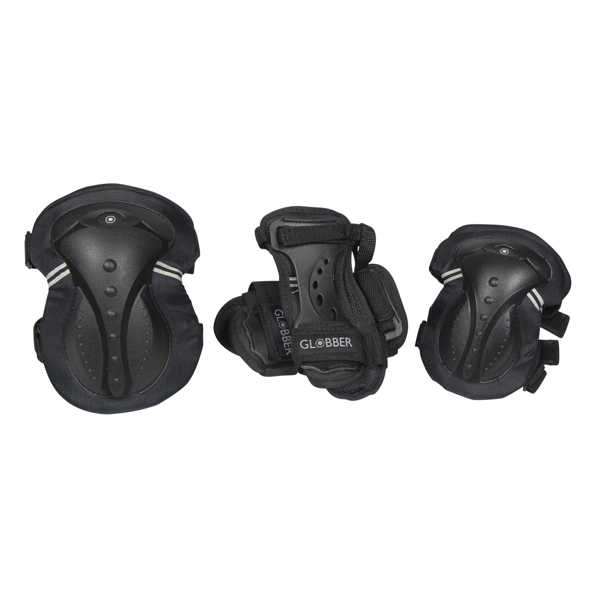 Set 3 Protections Adulte - Taille - M noir, GLOBBER