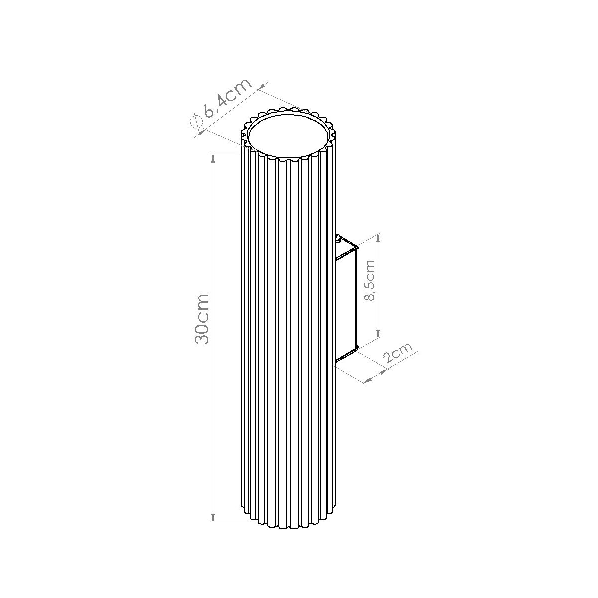 Applique murale Aluminium Pêche LED 2 Ivar pêche, EDEN