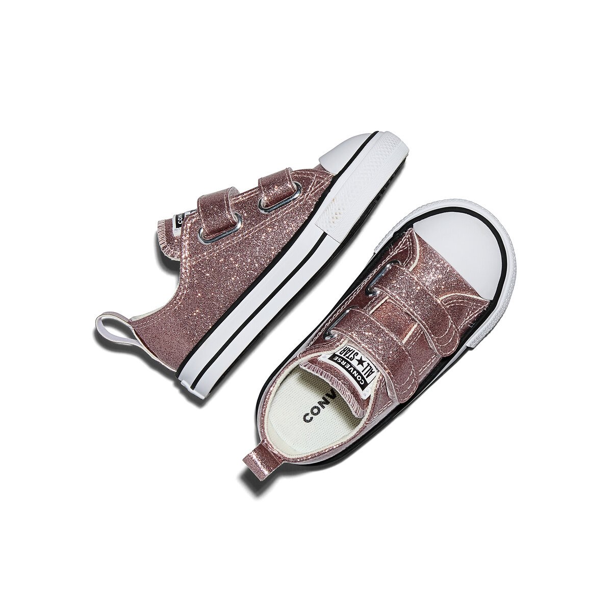 Baskets CHUCK TAYLOR ALL STAR 2V OX SHINY SHINE parme métallisé, CONVERSE