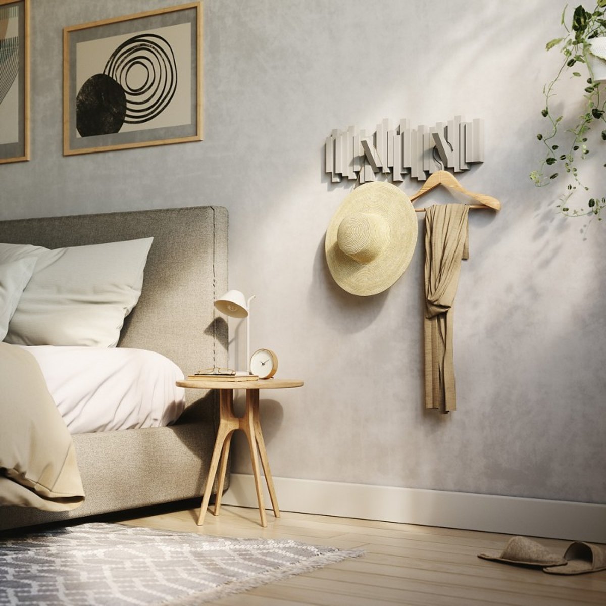 Porte-manteau design mural patères  STICKS gris, UMBRA