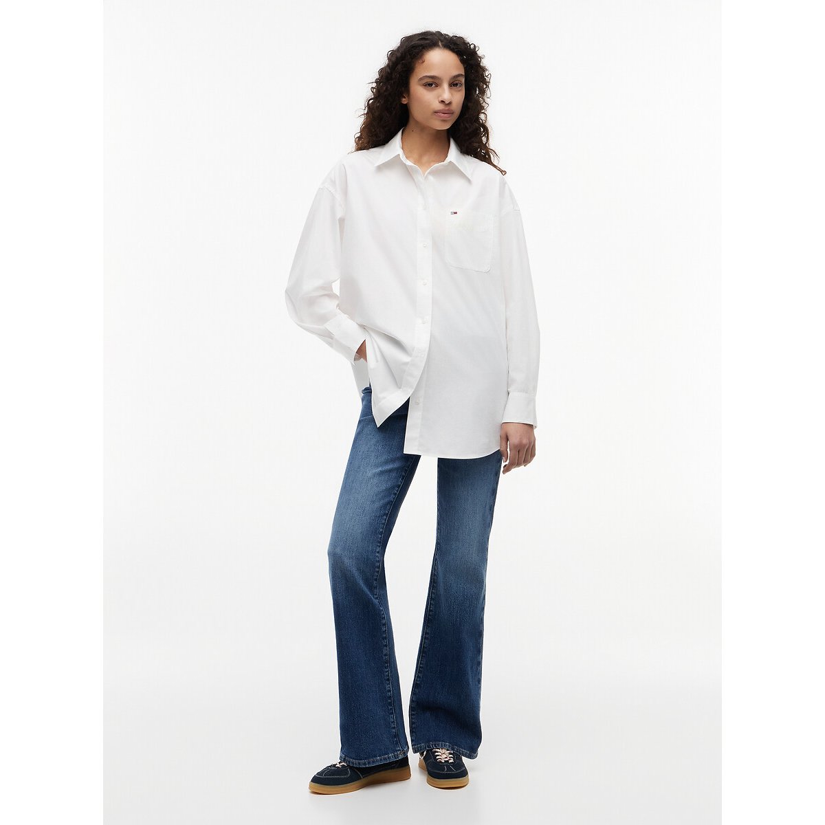 Chemise droite ecru, TOMMY JEANS