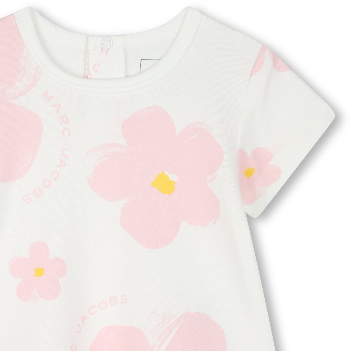 Robe manches courtes en coton ivoire pastel, MARC JACOBS