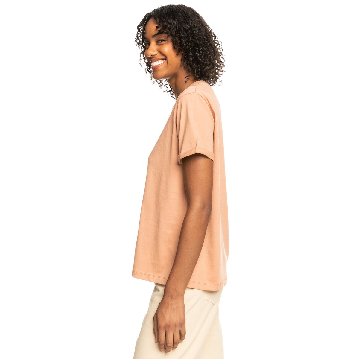 T-Shirt, manches courtes, col rond, . marron cork, ROXY