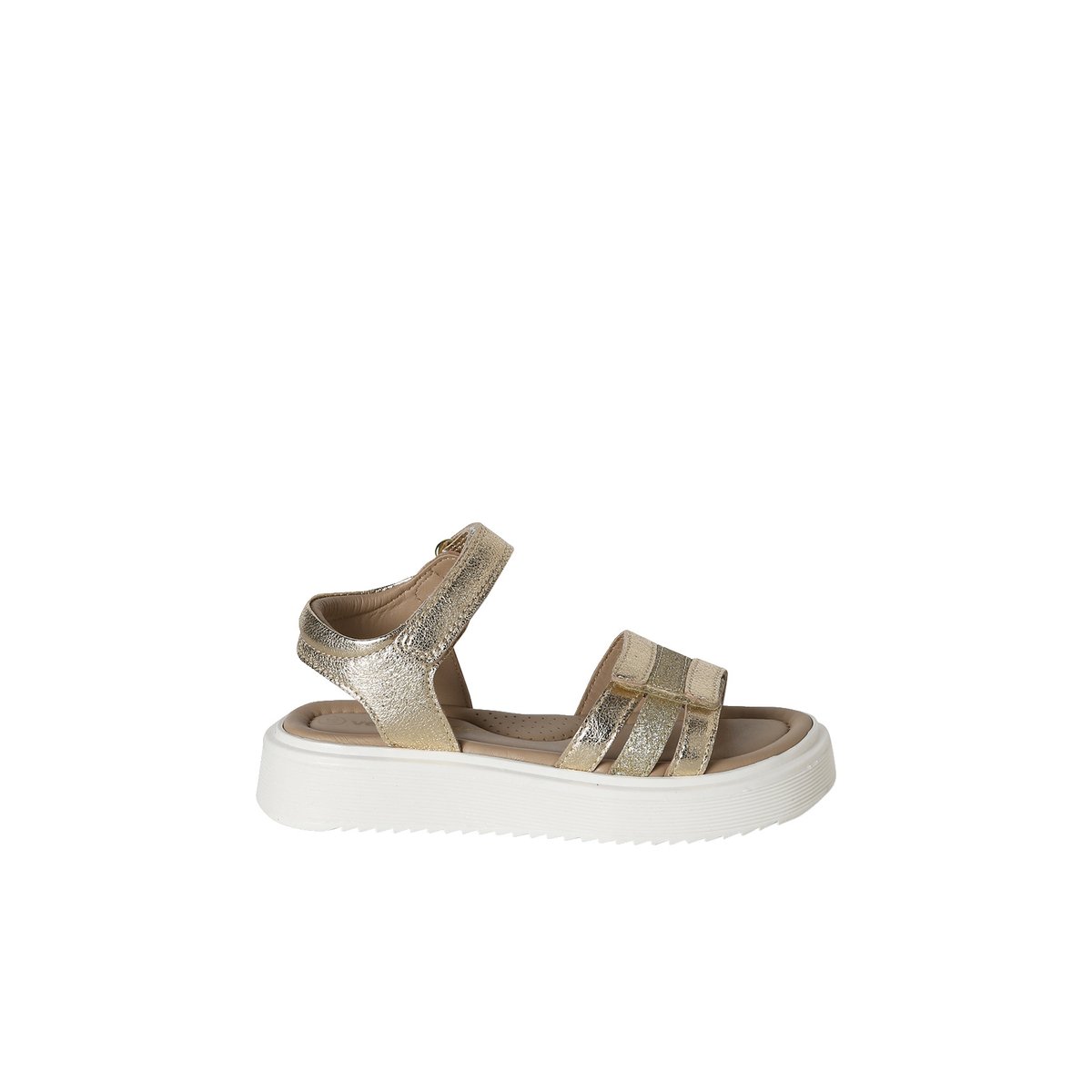 Sandales cuir scratch or, VERTBAUDET