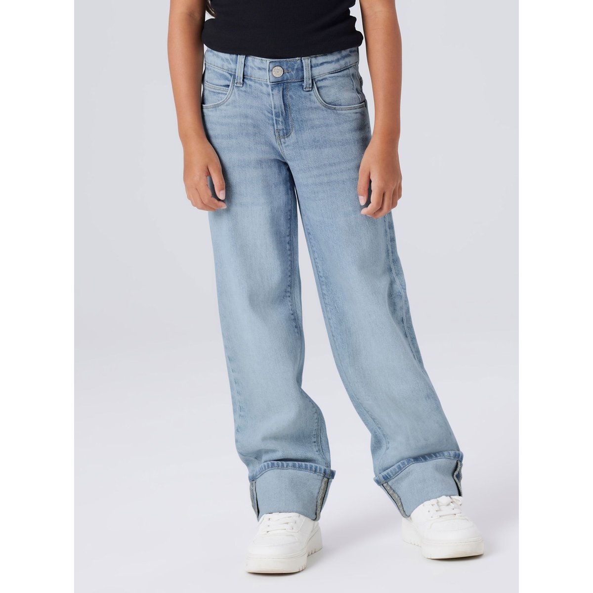 Jean droit, large bleu denim clair, NAME IT