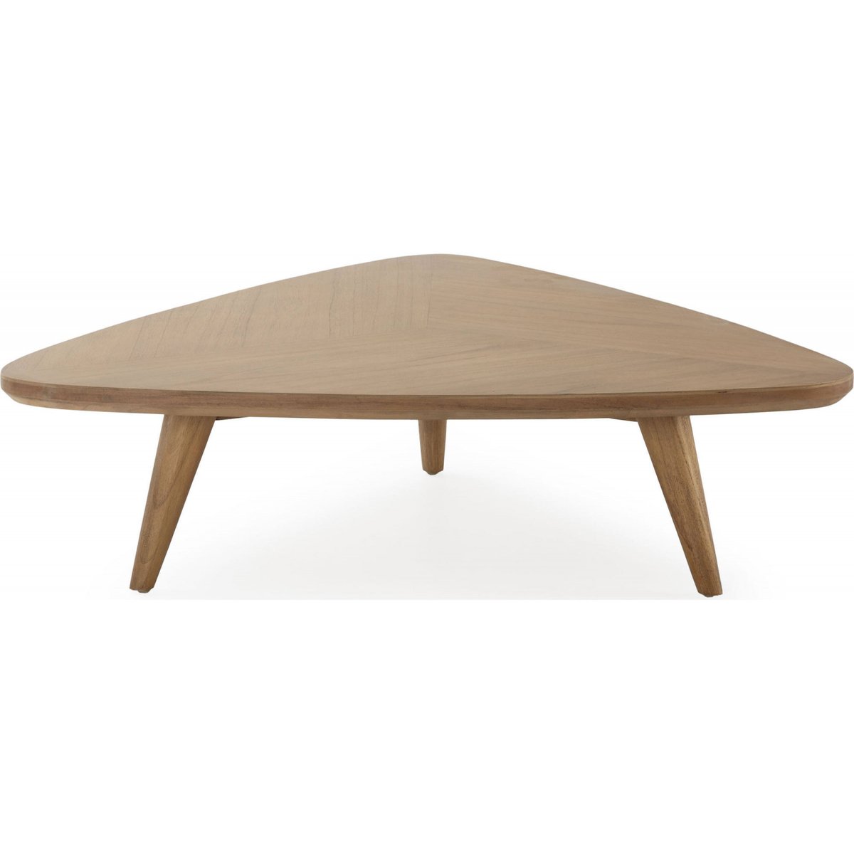 Table basse triangulaire en bois de cèdre bois clair naturel, RECOLLECTION