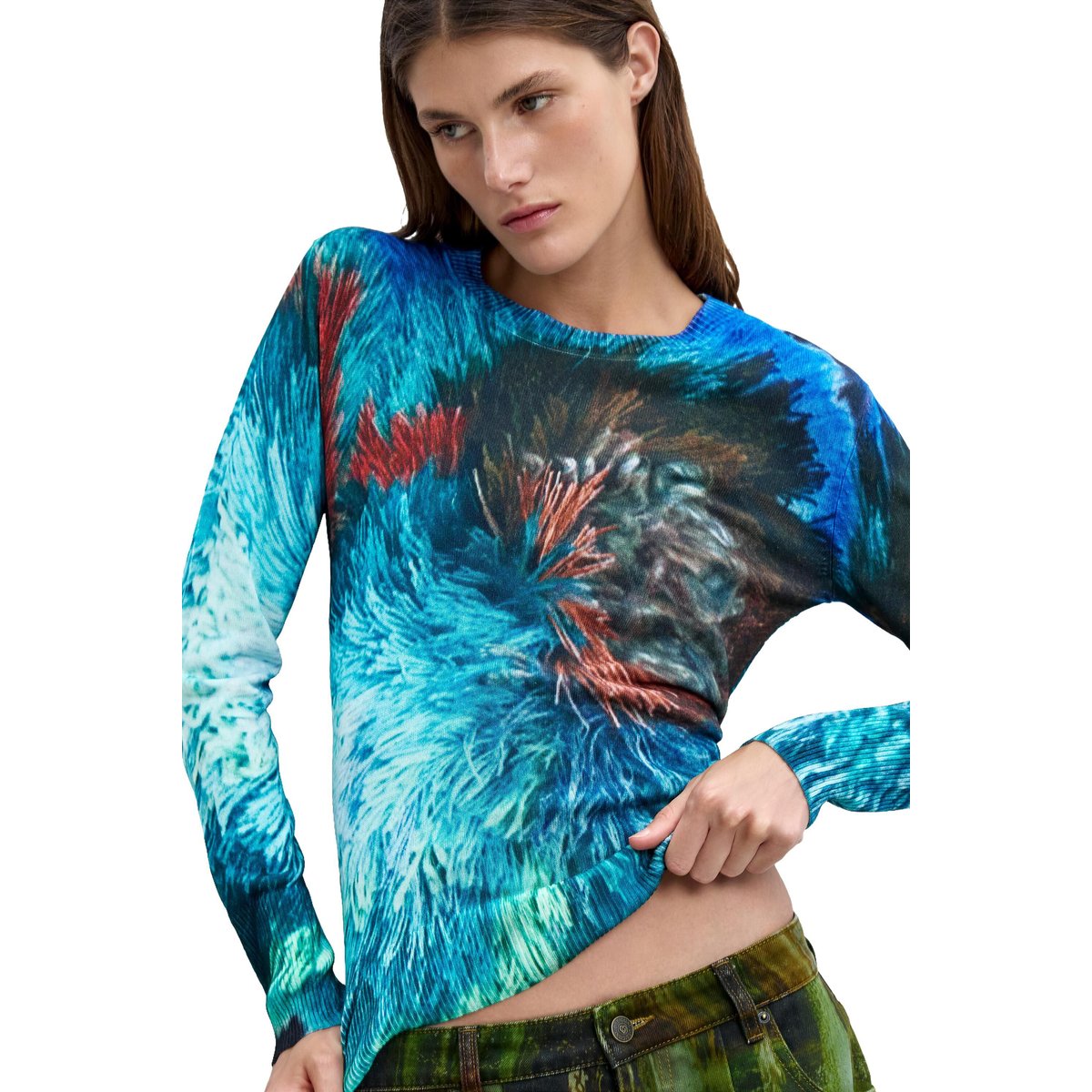 Pull imprimé M. C. Lacroix bleu, DESIGUAL
