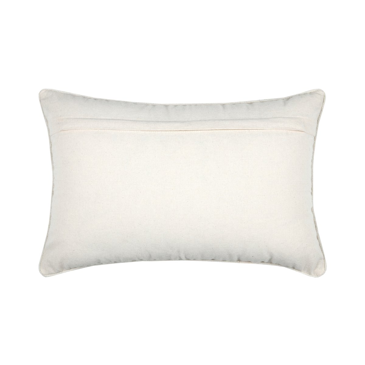 Coussin rectangulaire en coton à feuillage brodé kaki, LOVELY CASA