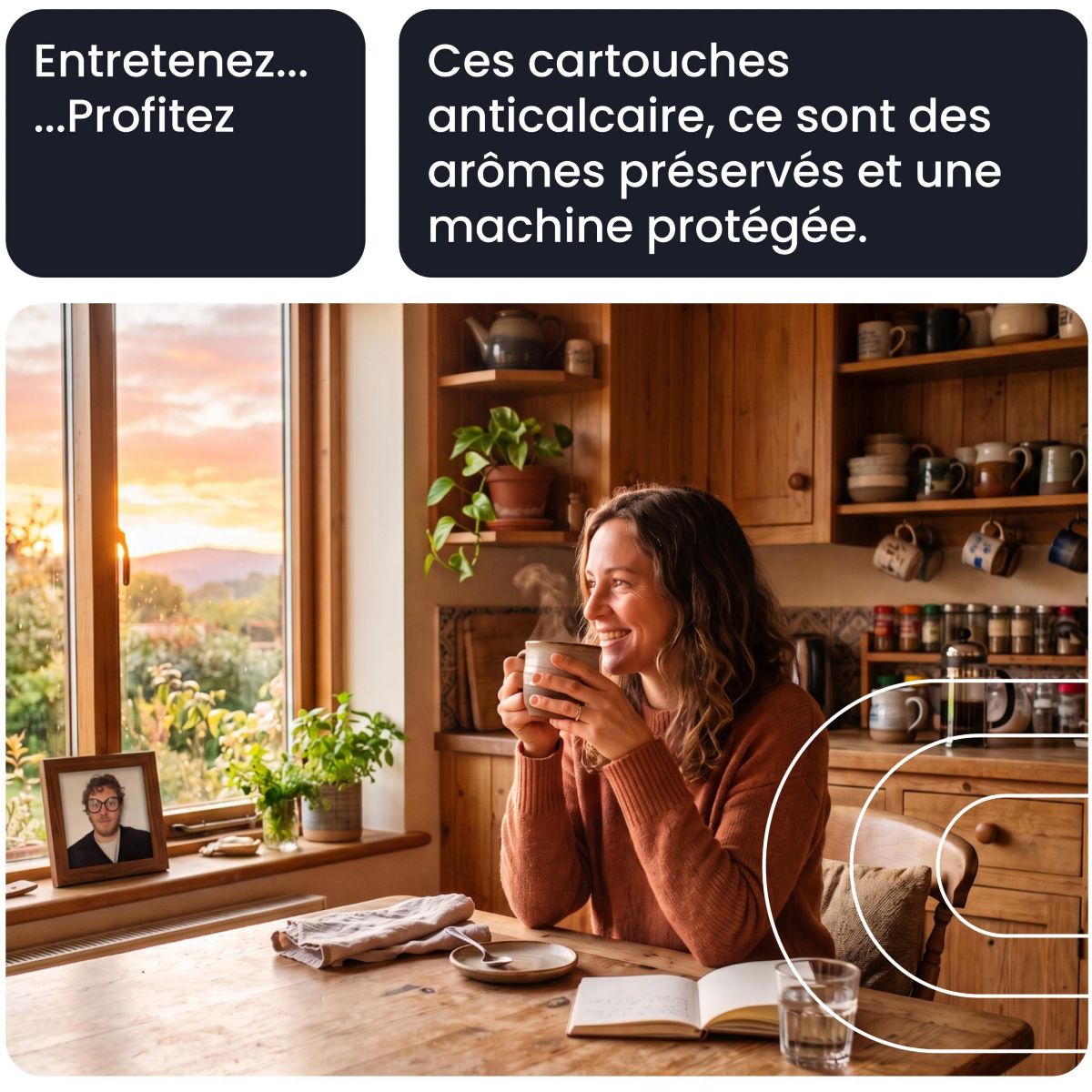 Cartouche filtrante pour expresso broyeur, compatible DeLonghi - Lot de 4 couleur unique, ESSENTIEL B