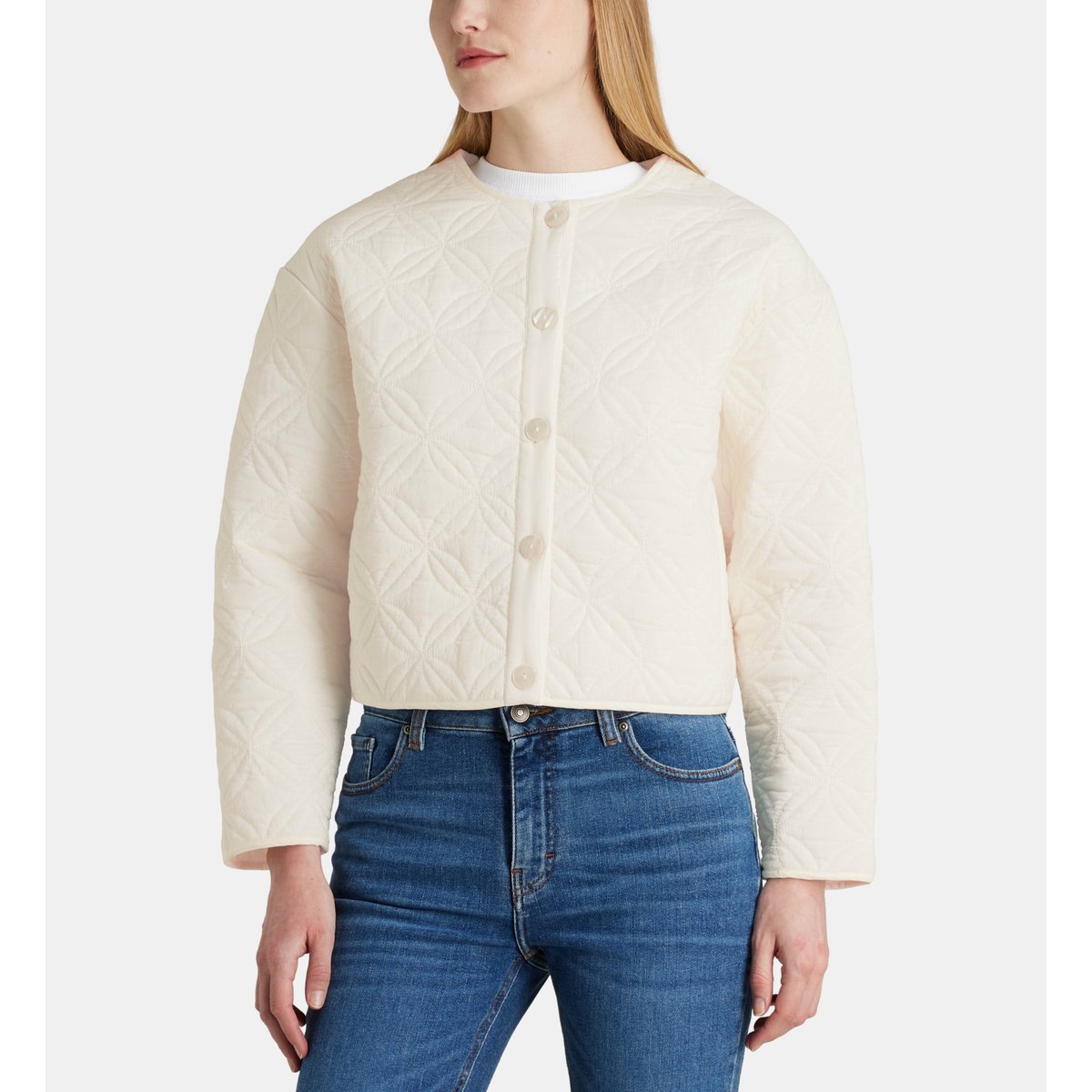 Veste Droite Matelassée Chamarel Coton écru, GALERIES LAFAYETTE
