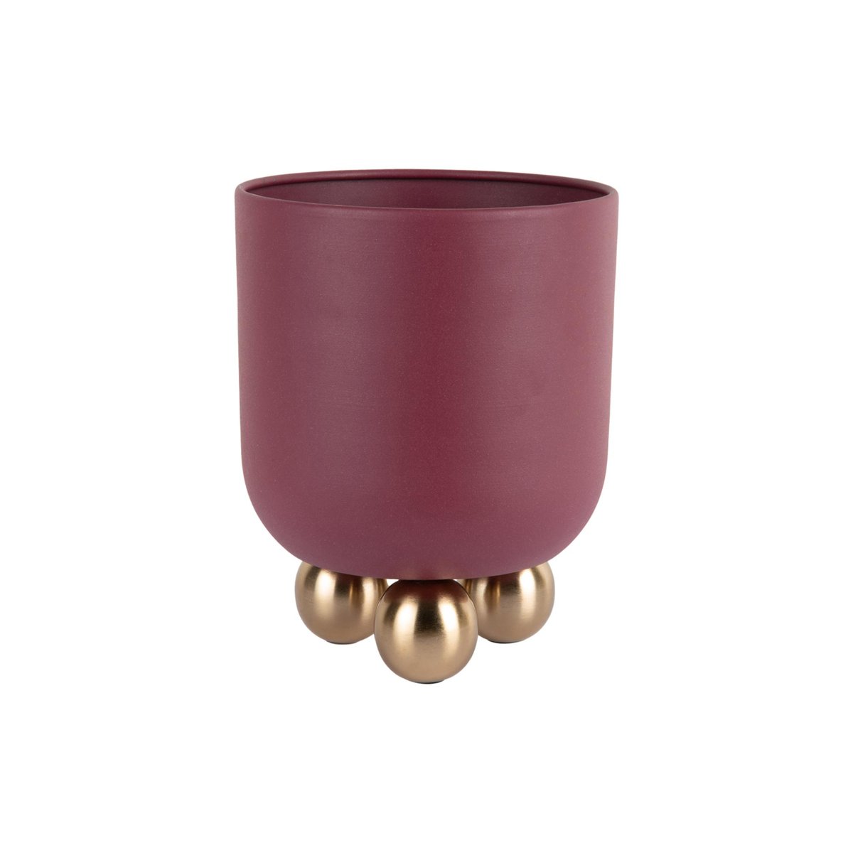 Pot De Fleurs Métal ESTILO SMALL bordeaux, PRESENT TIME