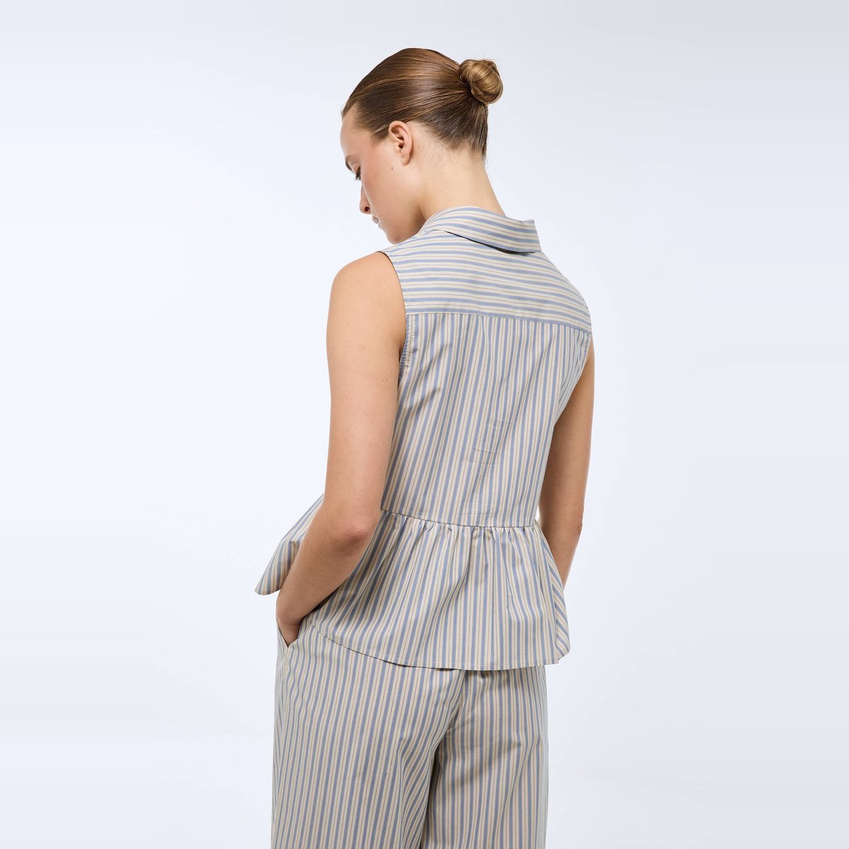 Chemise sans manches rayée en coton BIO GOTS flots, MONOPRIX