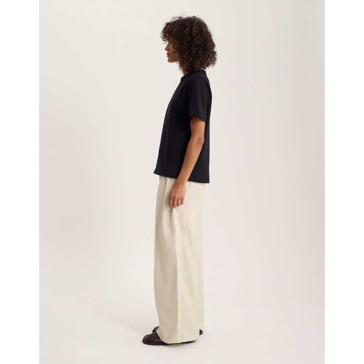 T-shirt Eliott en coton noir, INES DE LA FRESSANGE PARIS
