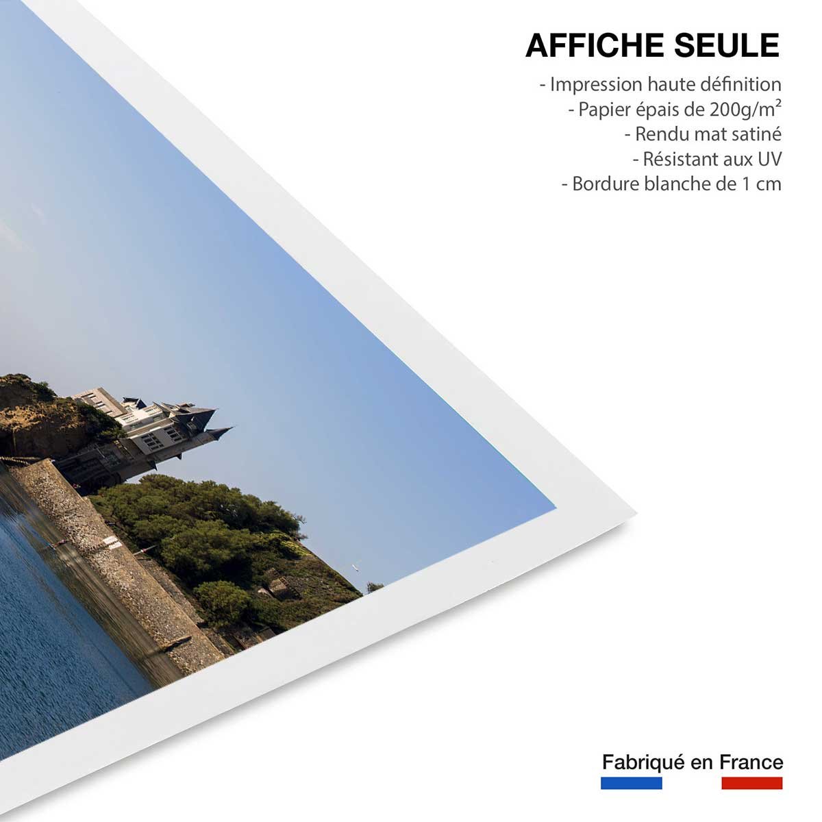 Affiche photo marée haute sur la villa belza affiche seule, HEXOA