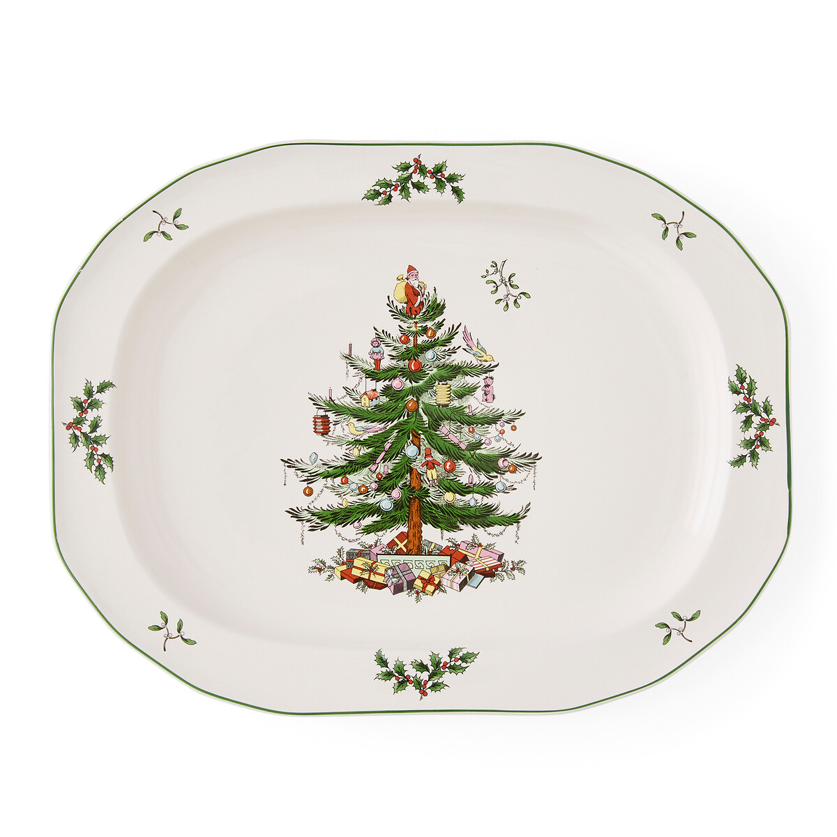 Christmas Tree Sculpted Platter white, SPODE