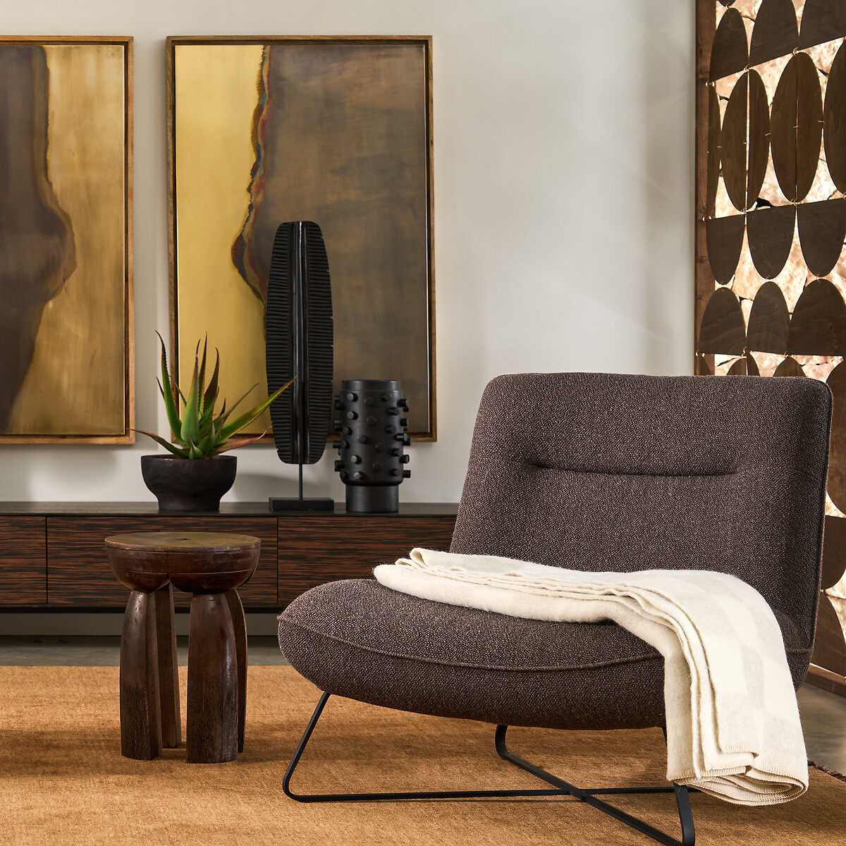 Beistelltisch Bisco, Teak massiv braun, AM.PM