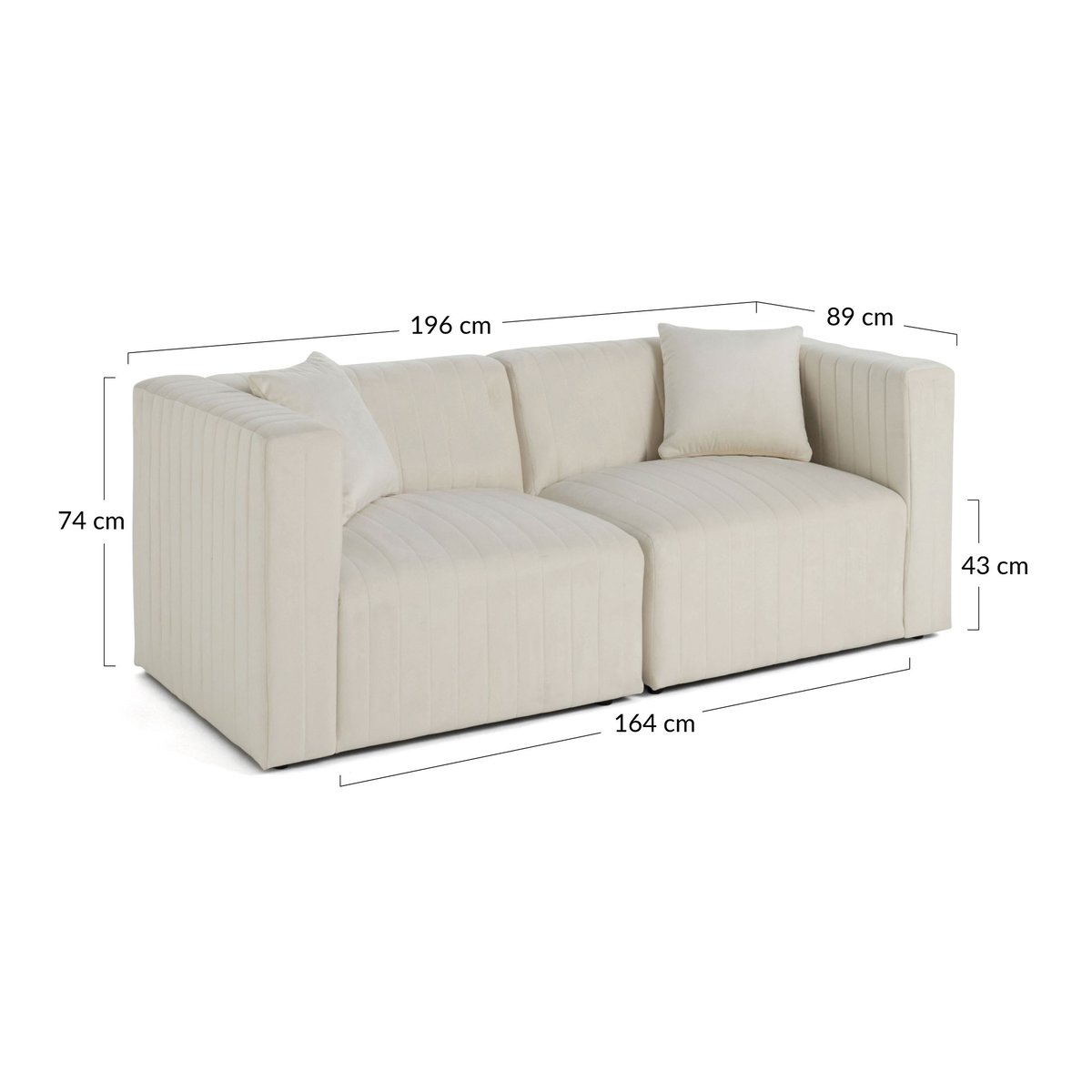 Canapé Modulable 2 places - NOVA rouge, BEST MOBILIER
