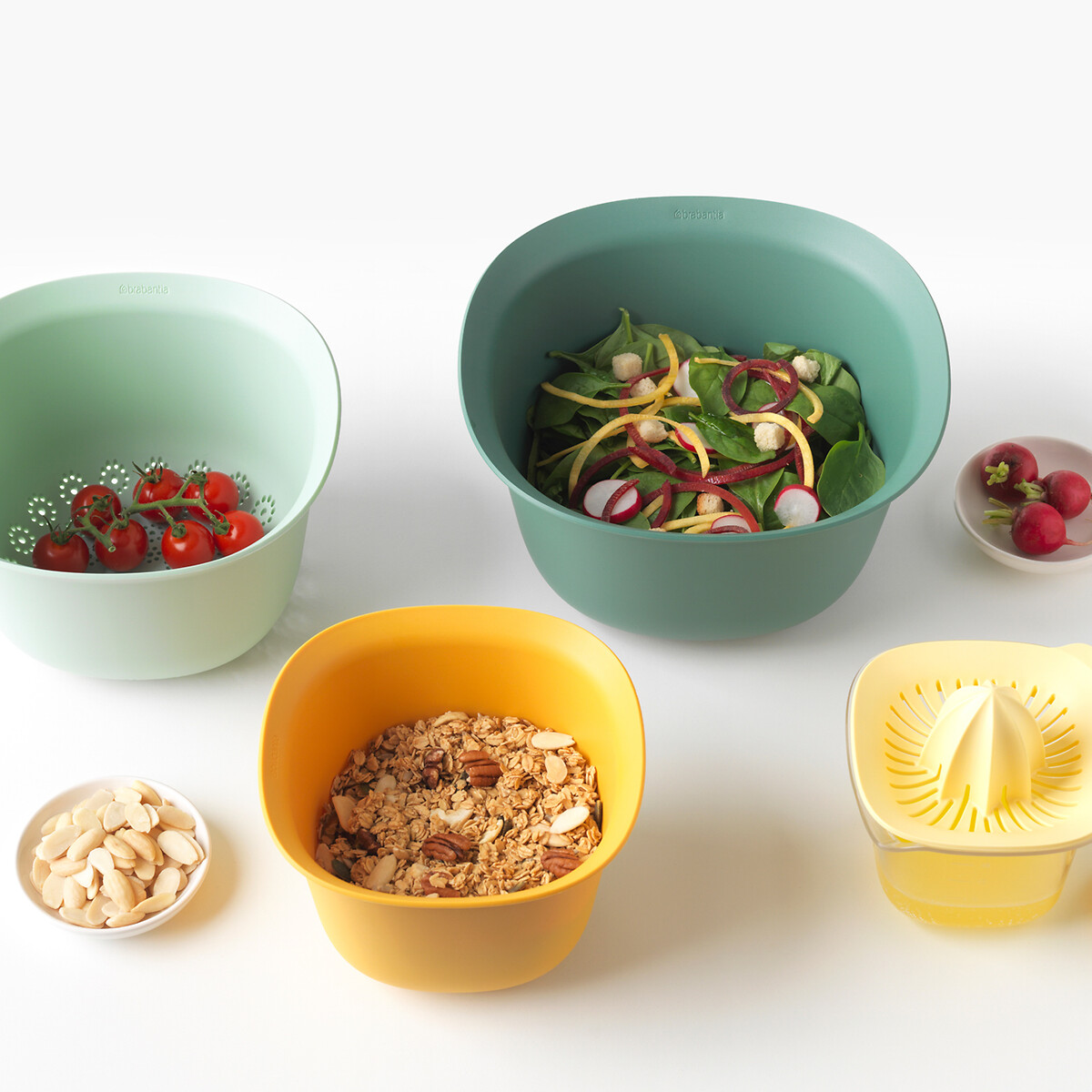 Mixing Bowl Set, TASTY+ multi-coloured, BRABANTIA
