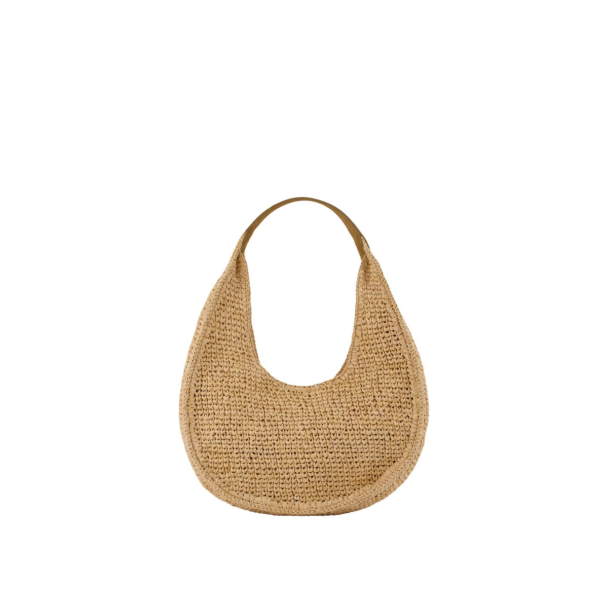 Sac à main demi-lune raphia tressé M ALLANE naturel, IKKS