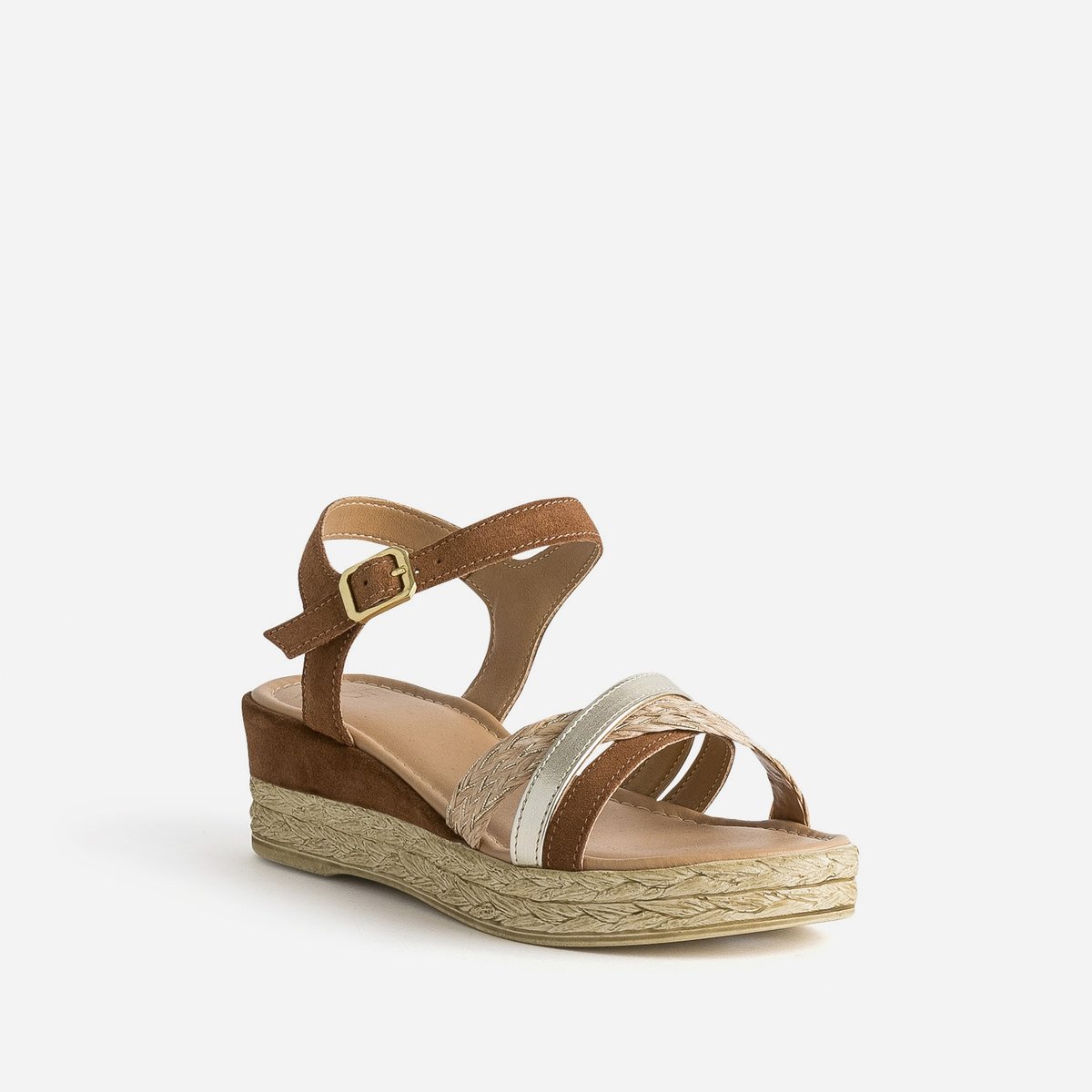 Sandale À Talon en cuir OBLETTE camel, ERAM