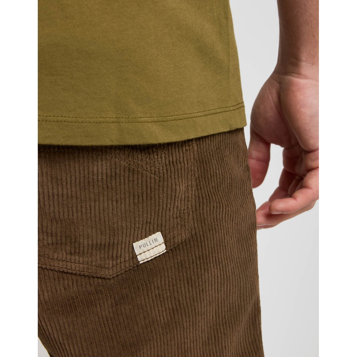PANTALON REGULAR VELOURS ROYMOB marron, PULLIN