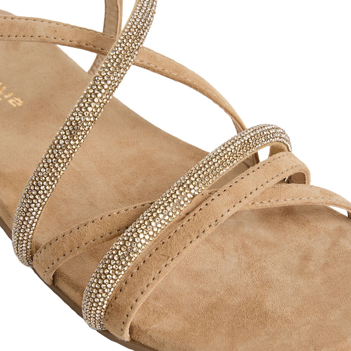 Sandali piatti multi cinturino beige, TAMARIS