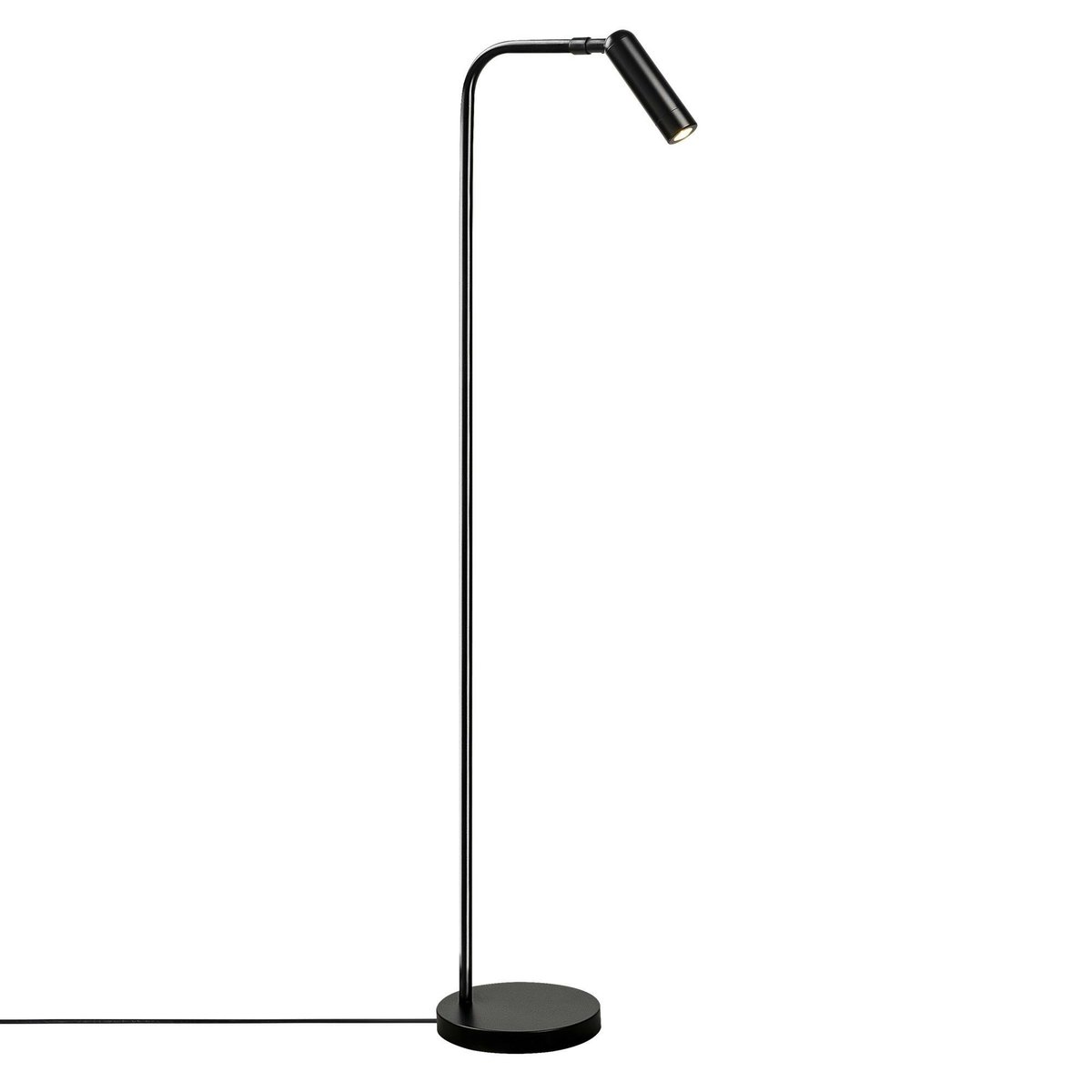 Lampadaire design noir minimaliste à tête orientable SILE noir, PIER IMPORT